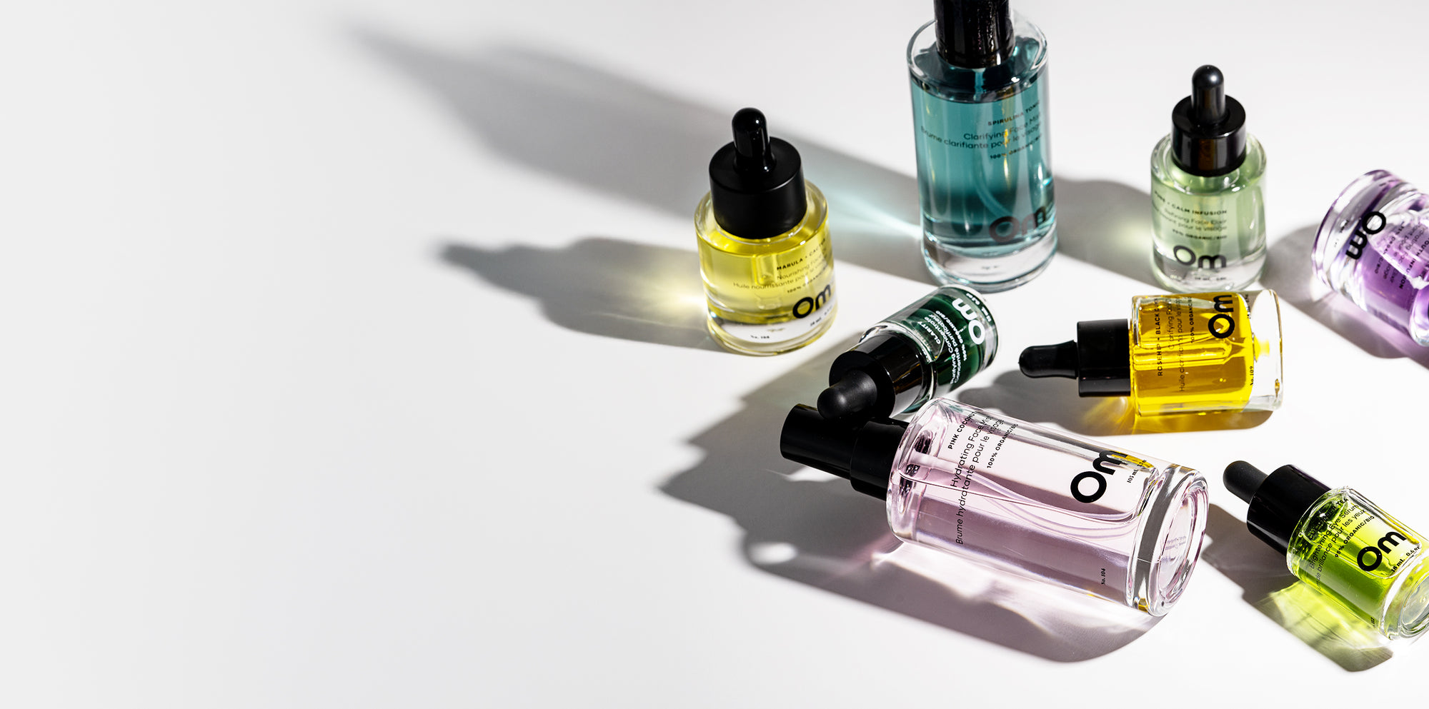 Om Organics targeted skincare routine